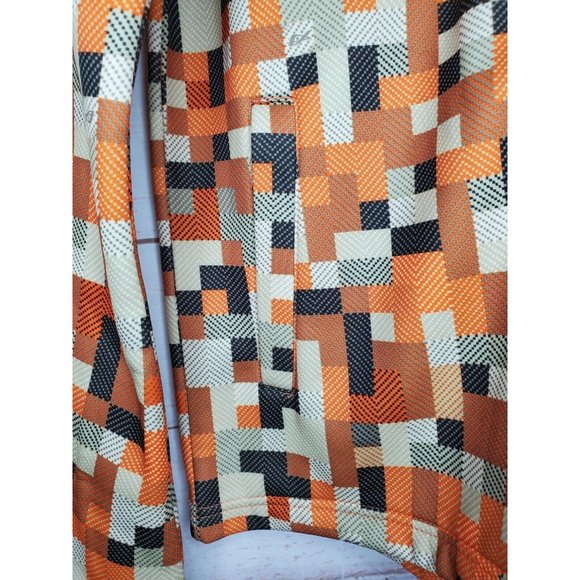 Rare Orage Color Block Full Zip Extra Small Unisex Hooded Drawstring Sweater - Picture 5 of 12